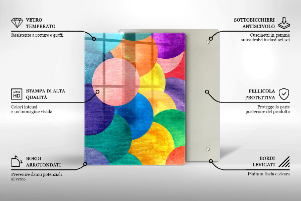 Glas Herdabdeckplatte Geometrische Linien