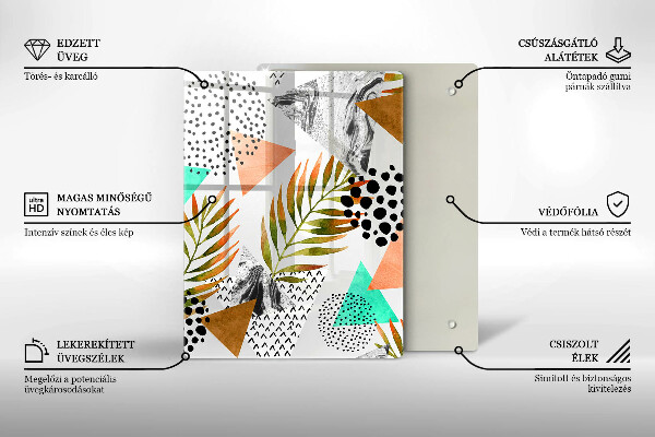 Glas Herdabdeckplatte Blauer und goldener Marmor