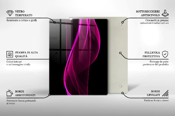Glas Herdabdeckplatte Italienische Zutaten und Gewürze