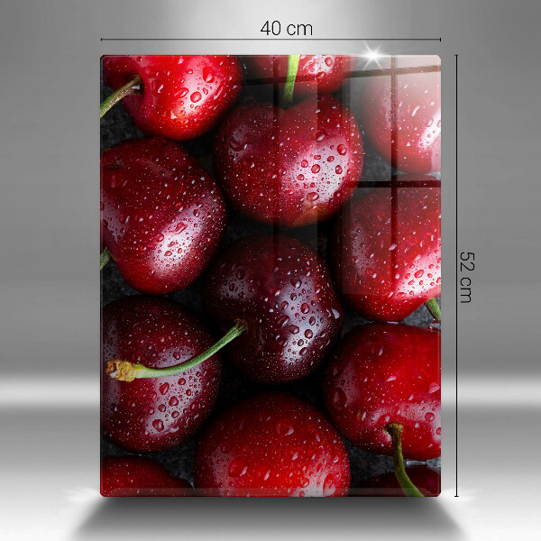 Glas Herdabdeckplatte Nahaufnahme von Kirschen