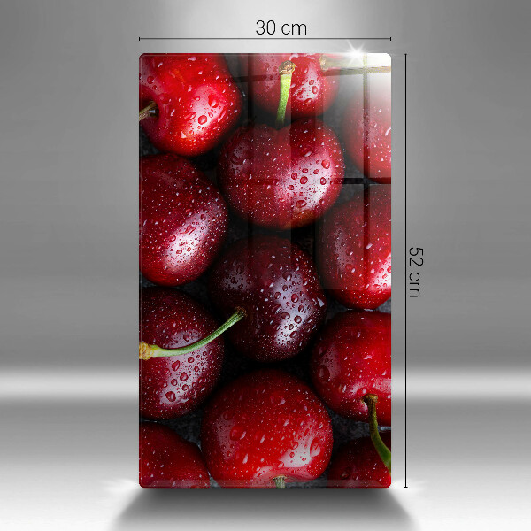 Glas Herdabdeckplatte Nahaufnahme von Kirschen