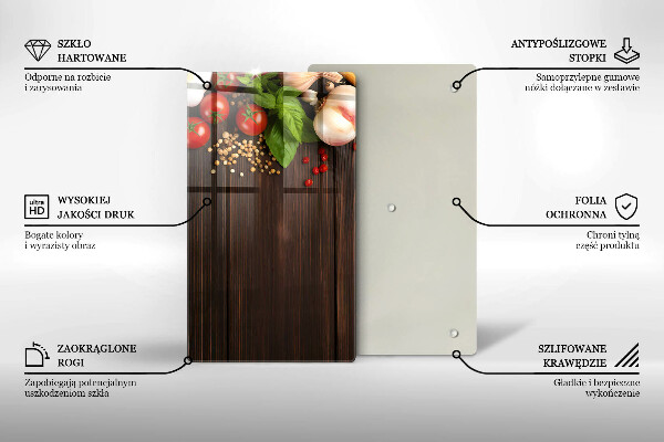 Glas Herdabdeckplatte Gemüse auf dem Tisch