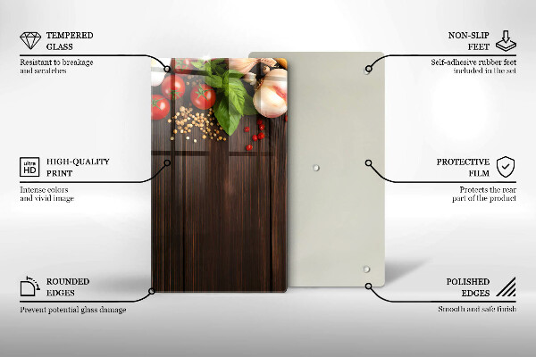 Glas Herdabdeckplatte Gemüse auf dem Tisch