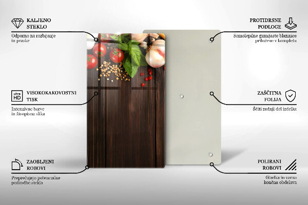 Glas Herdabdeckplatte Gemüse auf dem Tisch
