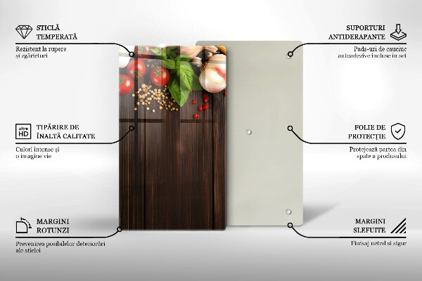 Glas Herdabdeckplatte Gemüse auf dem Tisch
