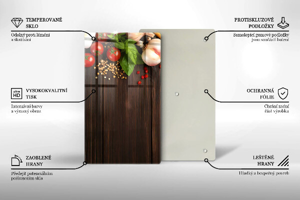 Glas Herdabdeckplatte Gemüse auf dem Tisch