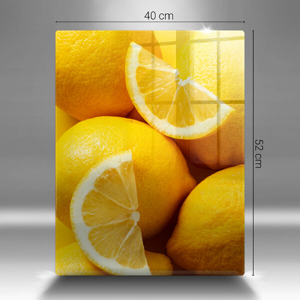 Glas Herdabdeckplatte Saftige Zitronen