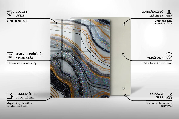 Glas Herdabdeckplatte Saftige Zitronen