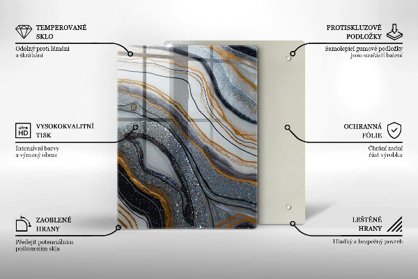 Glas Herdabdeckplatte Saftige Zitronen