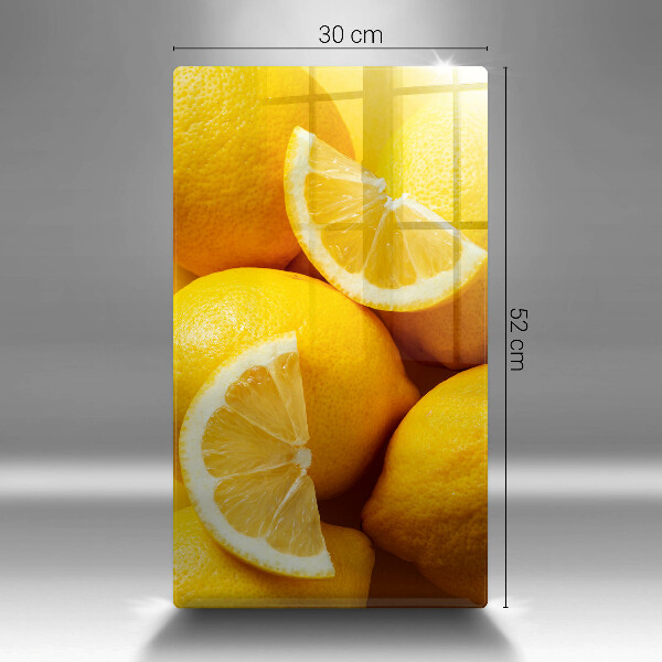 Glas Herdabdeckplatte Saftige Zitronen