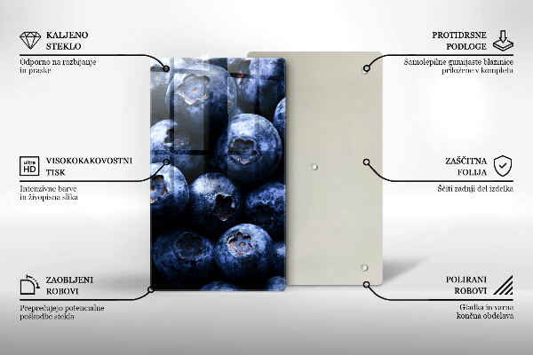 Glas Herdabdeckplatte Nahaufnahme von Beeren