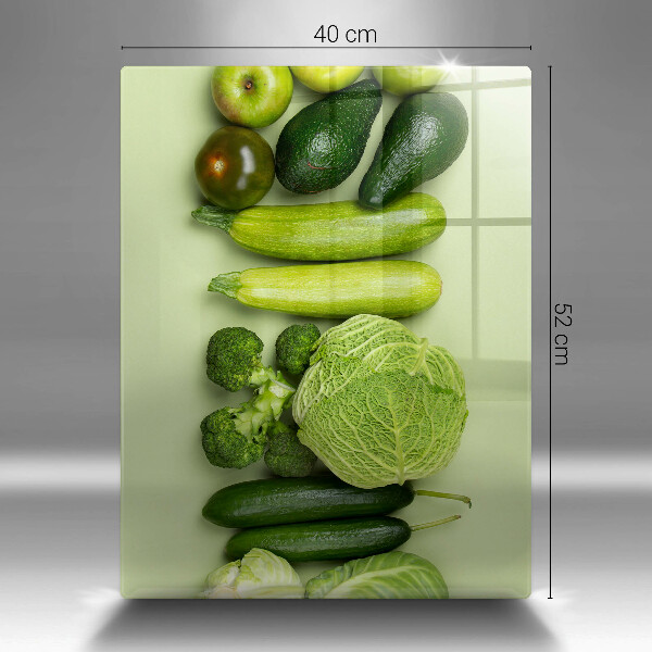 Glas Herdabdeckplatte Grünes Obst und Gemüse