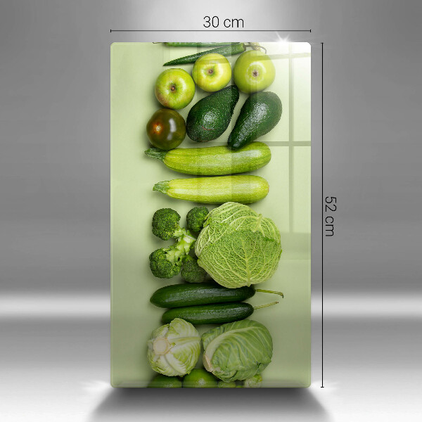 Glas Herdabdeckplatte Grünes Obst und Gemüse