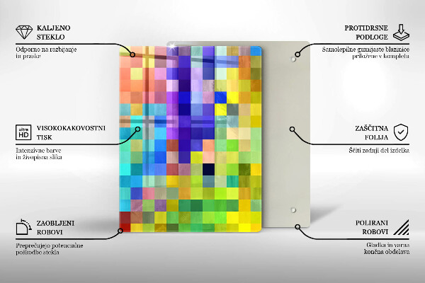 Glas Herdabdeckplatte Monstera hinterlässt Illustration