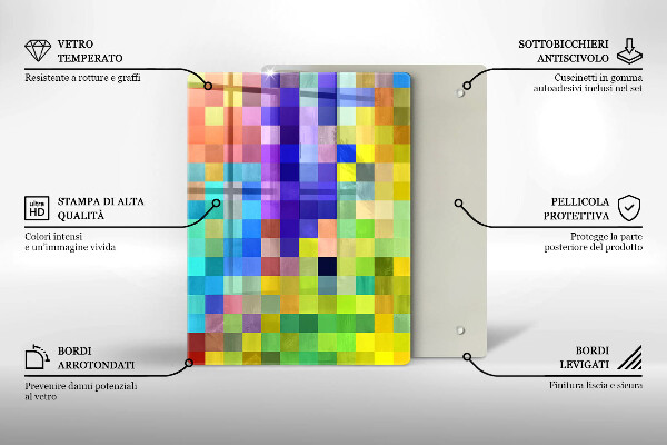 Glas Herdabdeckplatte Monstera hinterlässt Illustration