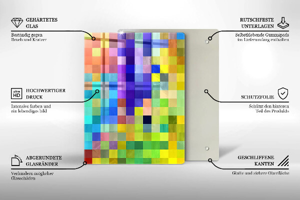 Glas Herdabdeckplatte Monstera hinterlässt Illustration