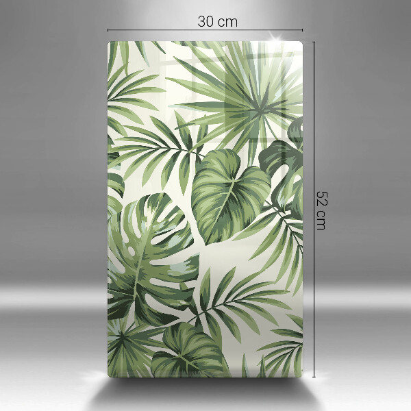 Glas Herdabdeckplatte Monstera hinterlässt Illustration
