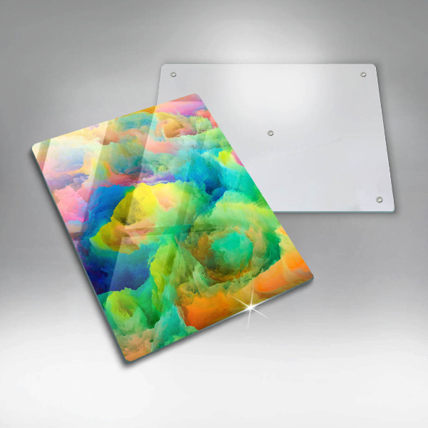 Glas Ceranfeldabdeckung Spritzschutz Bunte Abstraktion