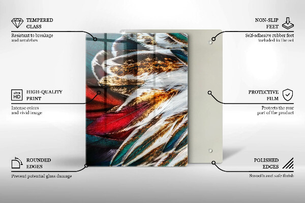 Glas Ceranfeldabdeckung Spritzschutz Bunte Abstraktion