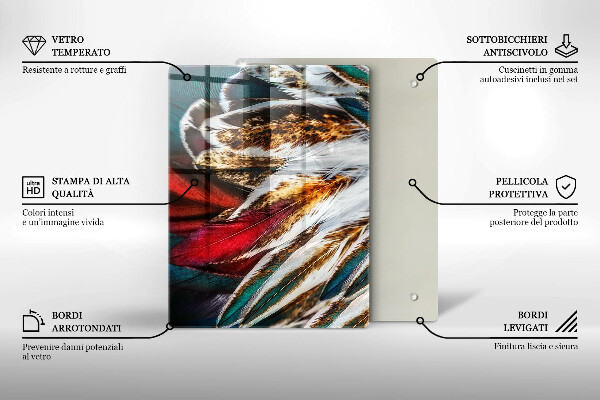 Glas Ceranfeldabdeckung Spritzschutz Bunte Abstraktion