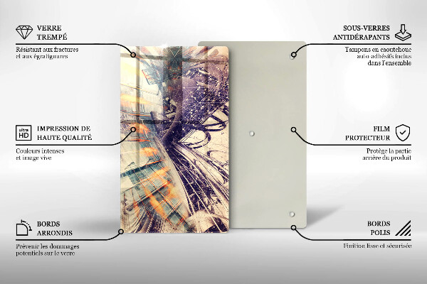 Glas Herdabdeckplatte Moderne Komposition