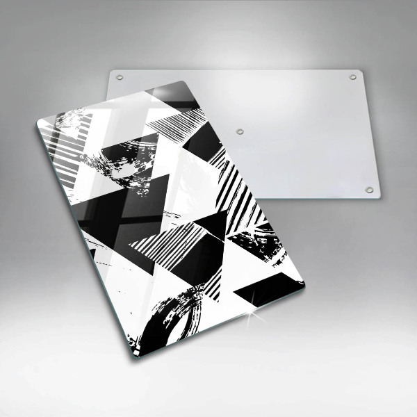 Glas Herdabdeckplatte Geometrische Dreiecke