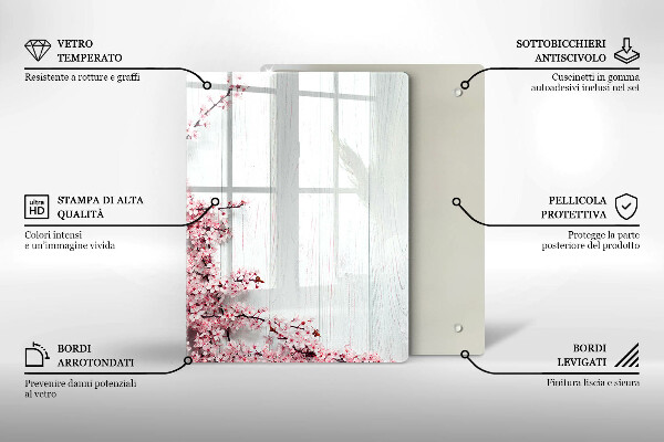 Glas Ceranfeldabdeckung Spritzschutz Vogelfedern