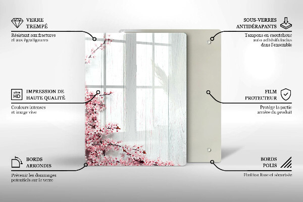 Glas Ceranfeldabdeckung Spritzschutz Vogelfedern