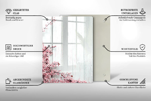 Glas Ceranfeldabdeckung Spritzschutz Vogelfedern