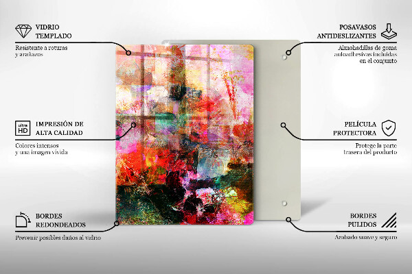 Glas Ceranfeldabdeckung Spritzschutz Weinkorken nahtloses Muster