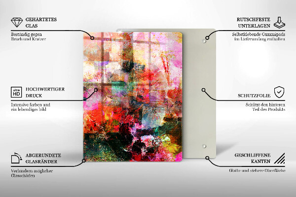 Glas Ceranfeldabdeckung Spritzschutz Weinkorken nahtloses Muster