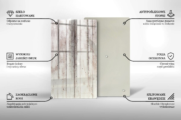 Glas Ceranfeldabdeckung Spritzschutz Alte Holzbretter