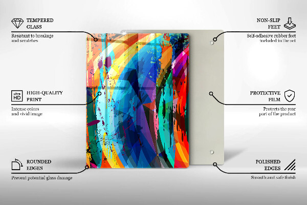 Glas Herdabdeckplatte Wilde Dschungelblätter