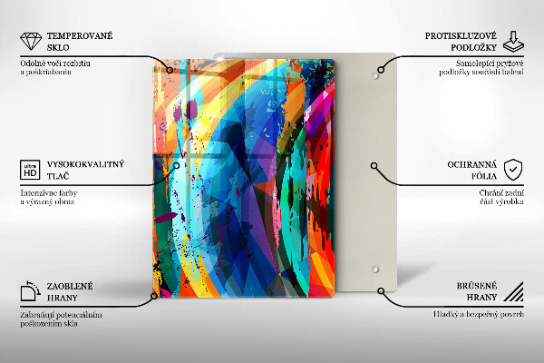 Glas Herdabdeckplatte Wilde Dschungelblätter