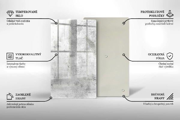 Glas Herdabdeckplatte Betonstruktur