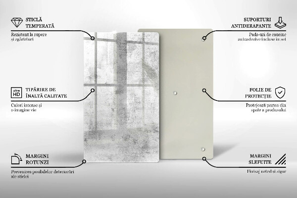 Glas Herdabdeckplatte Betonstruktur