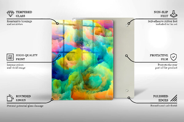 Glas Herdabdeckplatte Dekorative Blätter mit Gold