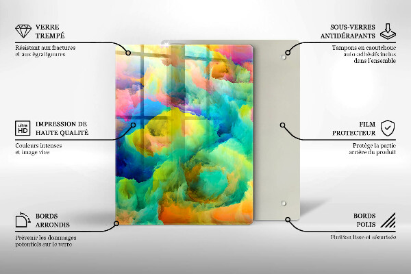 Glas Herdabdeckplatte Dekorative Blätter mit Gold