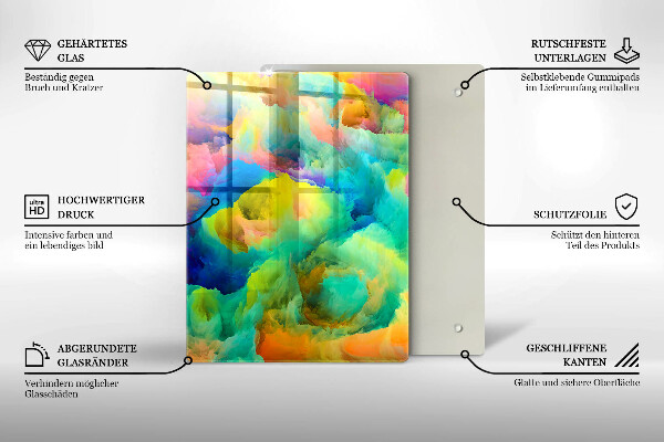 Glas Herdabdeckplatte Dekorative Blätter mit Gold