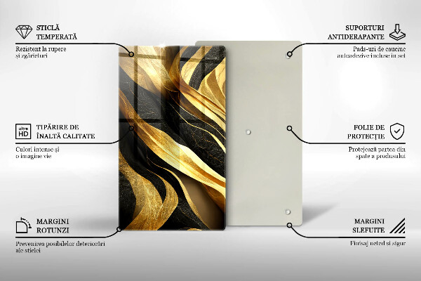 Glas Herdabdeckplatte Elegante Abstraktion