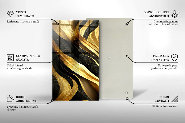 Glas Herdabdeckplatte Elegante Abstraktion