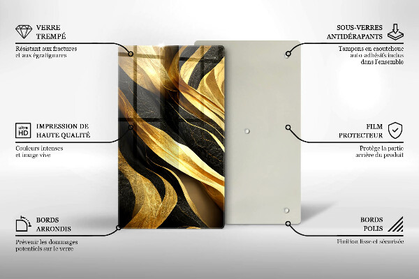 Glas Herdabdeckplatte Elegante Abstraktion