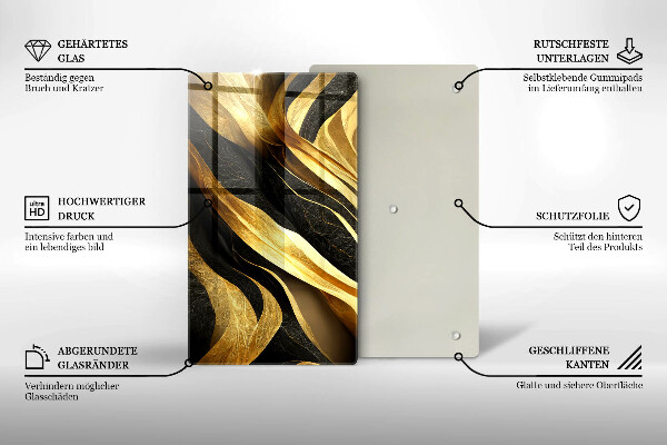 Glas Herdabdeckplatte Elegante Abstraktion