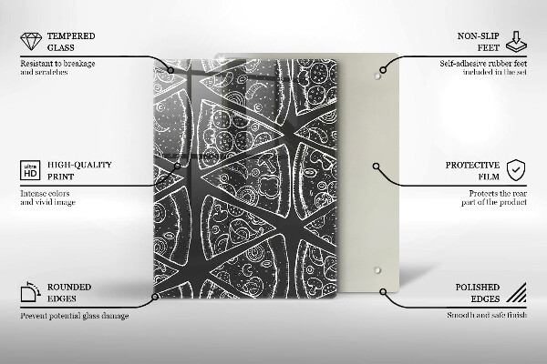 Glas Herdabdeckplatte Elegante Abstraktion