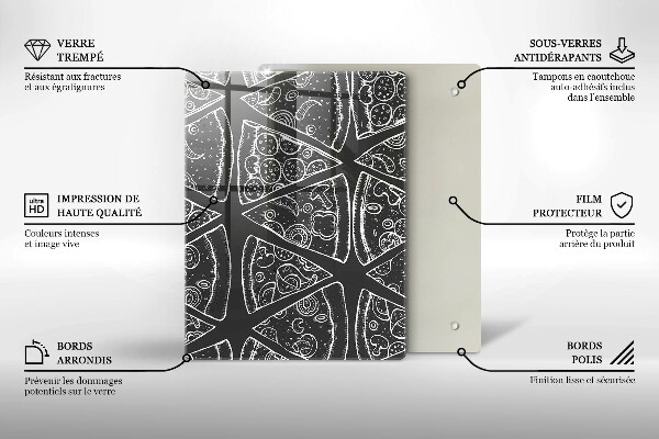 Glas Herdabdeckplatte Elegante Abstraktion