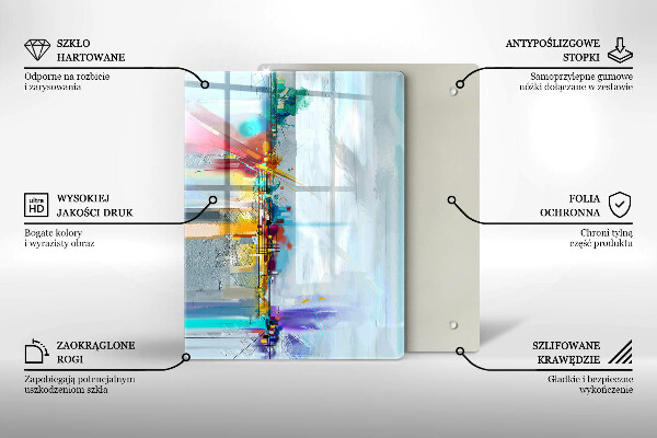 Glas Herdabdeckplatte Dekostein mit Gold