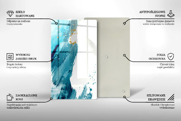 Glas Herdabdeckplatte Blaue Flecken