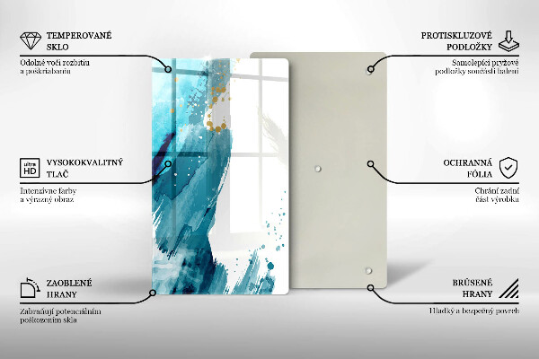 Glas Herdabdeckplatte Blaue Flecken