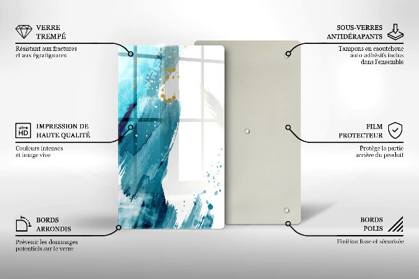 Glas Herdabdeckplatte Blaue Flecken