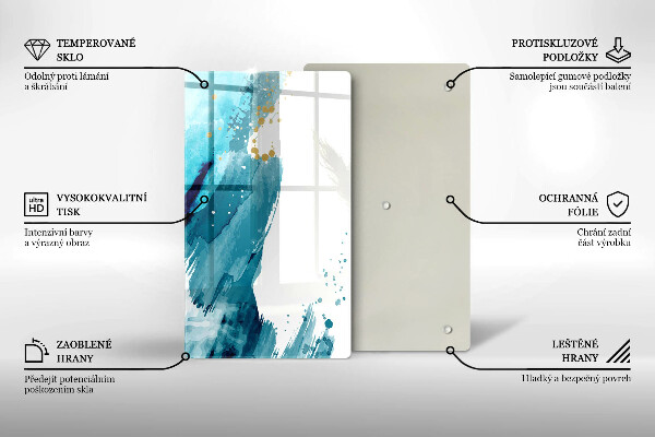 Glas Herdabdeckplatte Blaue Flecken